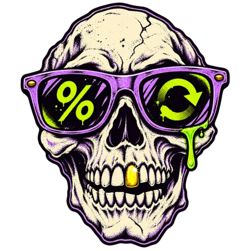 Crypto Casino Rakeback skull mascot